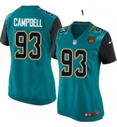 Womens Nike Jacksonville Jaguars 93 Calais Campbell Game Teal Green Team Color NFL Jersey