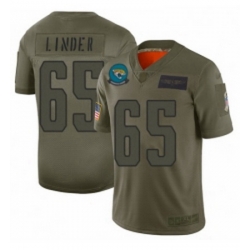 Youth Jacksonville Jaguars 65 Brandon Linder Limited Camo 2019 Salute to Service Football Jersey