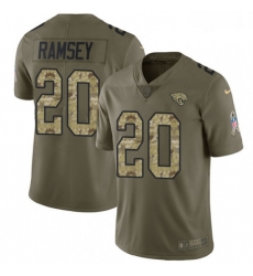 Youth Nike Jacksonville Jaguars 20 Jalen Ramsey Limited OliveCamo 2017 Salute to Service NFL Jersey