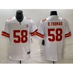 Men Kansas City Chiefs 58 Derrick Thomas White Vapor Untouchable Limited Stitched Football Jersey