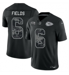 Men Kansas City Chiefs 6 Justin Fields Black F U S E 2026 Salute to Service Limited Stitched Football Jersey Men Kansas City Chiefs 6 Justin Fields Black F U S E 2026 Salute to Service Limited Stitched Football Jersey