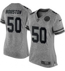 Nike Chiefs #50 Justin Houston Gray Womens Stitched NFL Limited Gridiron Gray Jersey