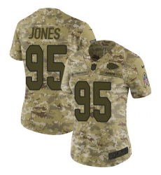 Nike Chiefs #95 Chris Jones Camo Women Stitched NFL Limited 2018 Salute to Service Jersey