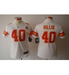 Women Nike Kansas City Chiefs 40 Peyton Hillis White Color[NIKE LIMITED Jersey]