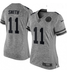 Womens Nike Kansas City Chiefs 11 Alex Smith Limited Gray Gridiron NFL Jersey