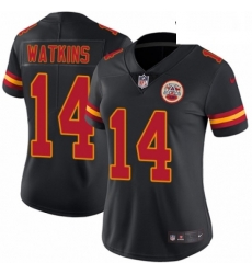 Womens Nike Kansas City Chiefs 14 Sammy Watkins Limited Black Rush Vapor Untouchable NFL Jersey