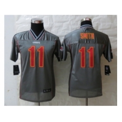 Nike Youth Kansas City Chiefs #11 Smith Grey Jerseys(Vapor)