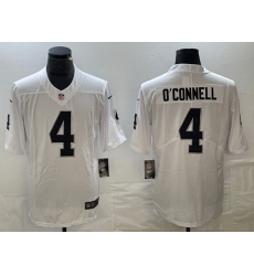 Men Las Vegas Raiders 4 Aidan O 27Connell White Vapor Untouchable Stitched Football Jersey