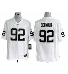 Nike Oakland Raiders 92 Richard Seymour White Game NFL Jersey