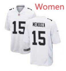 Women Las Vegas Raiders  15 Fernando Mendoza White Vapor Limited Stitched Jersey