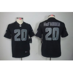 Nike Youth Oakland Raiders #20 Darren McFadden Black Jerseys[Impact Limited]