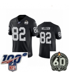 Youth Oakland Raiders #82 Luke Willson Black 60th Anniversary Vapor Untouchable Limited Player 100th Season Football Jersey