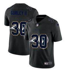Los Angeles Rams 30 Todd Gurley II Men Nike Team Logo Dual Overlap Limited NFL Jersey Black