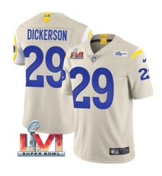 Nike Los Angeles Rams 29 Eric Dickerson Bone 2022 Super Bowl LVI Vapor Limited Jersey