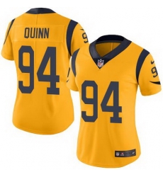 Nike Rams #94 Robert Quinn Gold Womens Stitched NFL Limited Rush Jersey