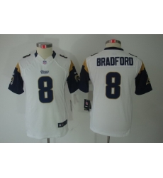 Nike Youth St. Louis Rams #8 Sam Bradford White Limited Jerseys