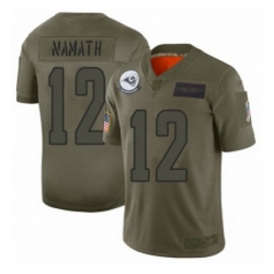 Youth Los Angeles Rams 12 Joe Namath Limited Camo 2019 Salute to Service Football Jersey