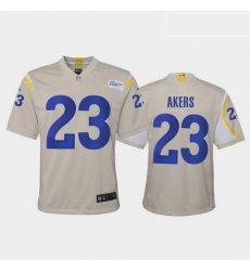 Youth Nike Rams 23 Cam Akers Bone Vapor Limited Jersey