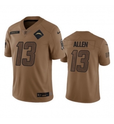 Men Los Angeles Chargers 13 Keenan Allen 2023 Brown Salute To Service Limited Stitched Jersey