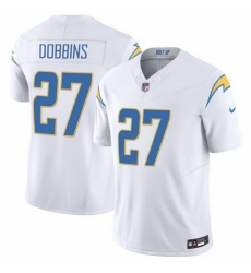 Men Los Angeles Chargers 27 J K Dobbins White 2024 F U S E Vapor Limited Stitched Football Jersey