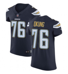 Nike Chargers #76 Russell Okung Navy Blue Team Color Mens Stitched NFL Vapor Untouchable Elite Jersey