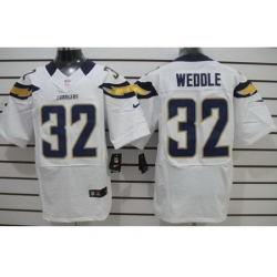 Nike San Diego Chargers 32 Eric Weddle White Elite NFL Jersey