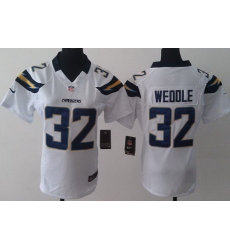 Women Nike San Diego Chargers 32 Eric Weddle White NFL Jerseys