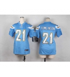 nike women nfl jerseys san diego chargers 21 tomlinson lt.blue[nike]