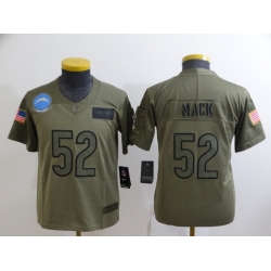 Youth Los Angeles Chargers 52 Khalil Mack Camo Salute To Service Limited Stitched Jersey