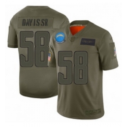 Youth Los Angeles Chargers 58 Thomas Davis Sr Limited Camo 2019 Salute to Service Football Jersey