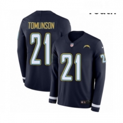 Youth Nike Los Angeles Chargers 21 LaDainian Tomlinson Limited Navy Blue Therma Long Sleeve NFL Jersey