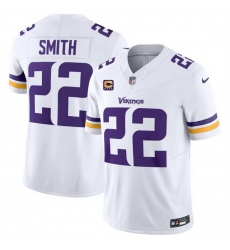 Men Minnesota Vikings 22 Harrison Smith White 2024 F U S E  With 4 Star C Patch Vapor Untouchable Limited Stitched Jersey