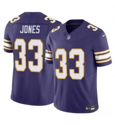 Men Minnesota Vikings 33 Aaron Jones Purple F U S E  Vapor Untouchable Throwback Limited Stitched Jersey