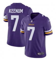 Nike Vikings #7 Case Keenum Purple Team Color Mens Stitched NFL Vapor Untouchable Limited Jersey