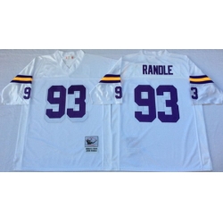 Vikings 93 John Randle White Throwback Jersey