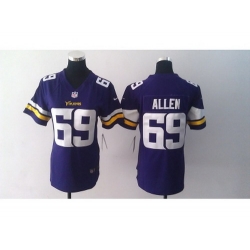 Nike Women Minnesota Vikings #69 Jared Allen Purple Jerseys