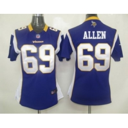 Women Nike Minnesota Vikings 69# Allen Jersey