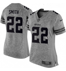 Womens Nike Minnesota Vikings 22 Harrison Smith Limited Gray Gridiron NFL Jersey