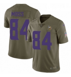 Youth Nike Minnesota Vikings 84 Randy Moss Limited Olive 2017 Salute to Service NFL Jersey