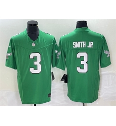 Men Philadelphia Eagles 3 Nolan Smith JR Green 2023 F U S E  Vapor Untouchable Stitched Football Jersey