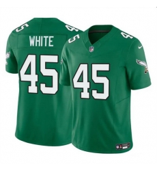 Men Philadelphia Eagles 45 Devin White Green 2023 F U S E Throwback Vapor Untouchable Limited Stitched Football Jersey