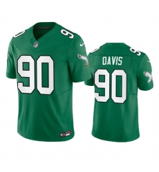 Men Philadelphia Eagles 90 Jordan Davis Green 2023 F U S E  Vapor Untouchable Stitched Football Jersey