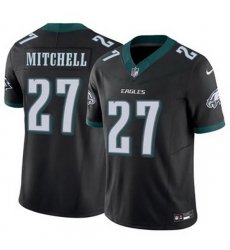 Men Philadelphia Eagles Quinyon Mitchell #27 Black F U S E Stitched NFL Jersey