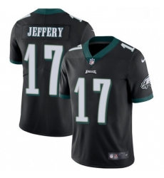 Mens Nike Philadelphia Eagles 17 Alshon Jeffery Black Alternate Vapor Untouchable Limited Player NFL Jersey