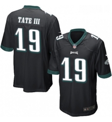 Mens Nike Philadelphia Eagles 19 Golden Tate III Game Black Alternate NFL Jerse