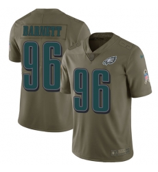 Nike Eagles #96 Derek Barnett Olive Mens Stitched NFL Limited 2017 Salute To Service Jersey