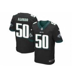 Nike Philadelphia Eagles 50 Kiko Alonso Black Elite NFL Jersey