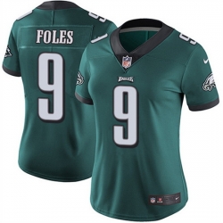 Women Philadelphia Eagles 9 Nick Foles Green Vapor Untouchable Limited Stitched Football Jersey