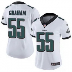 Women Philadelphia Eagles Brandon Graham #55 White F U S E Stitched NFL Jersey