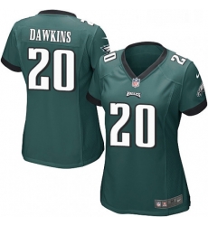 Womens Nike Philadelphia Eagles 20 Brian Dawkins Game Midnight Green Team Color NFL Jersey